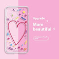 Transparent Love picture TPU phone case for iPhone, all-inclusive with anti-wear and anti-fall functions