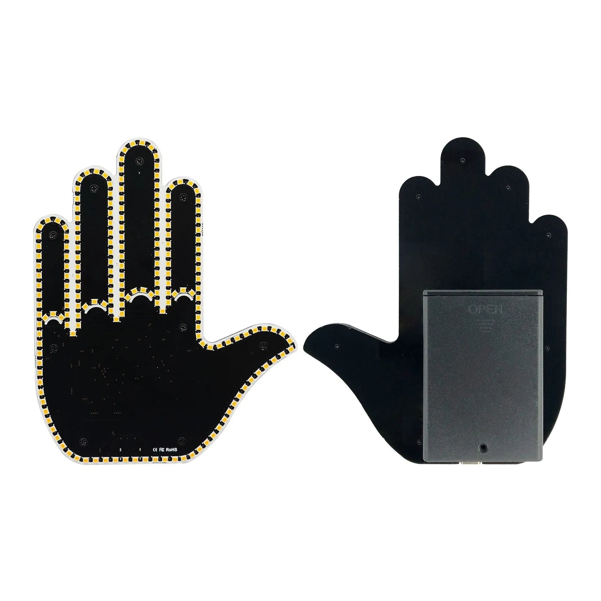 Yellow LED gesture light for car warning anti-collision with black remote control