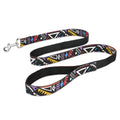 Black Christmas pet traction rope with plaid stripe pattern, 120cm imitation nylon extension strap