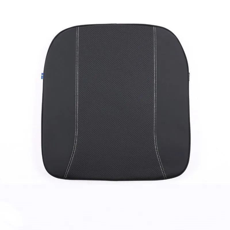 Volvo car headrest, neck pillow, and lumbar support cushion set in a minimalist design on a car seat