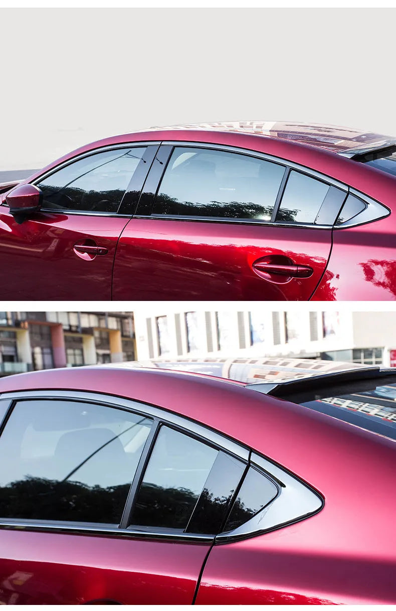 Black titanium stainless steel window trim strip and moulding set