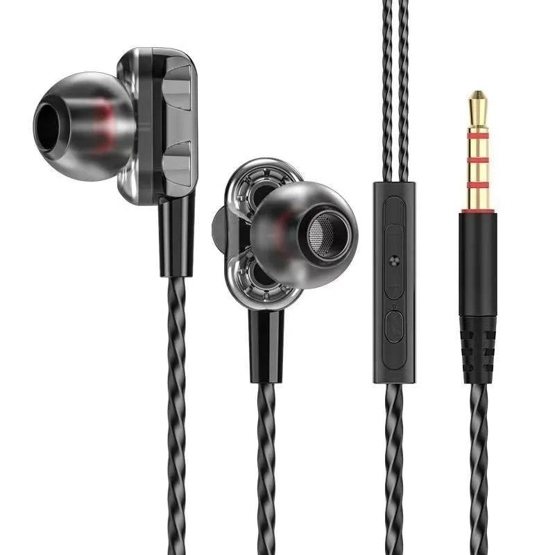 Double moving coil in-ear headphones with microphone, 3.5mm or Type-C plug, 1.2m TPE cable, silicone earplugs, Star Wars series.