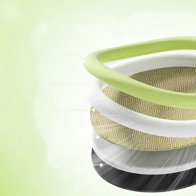 Green pet cooling mat with a raised fruit-shaped backrest, sized for a large dog.