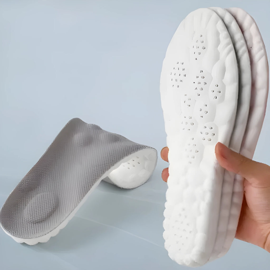 TPU sports insoles in orange, black and grey, sizes 35-50, 2 pairs for sports and casual shoes