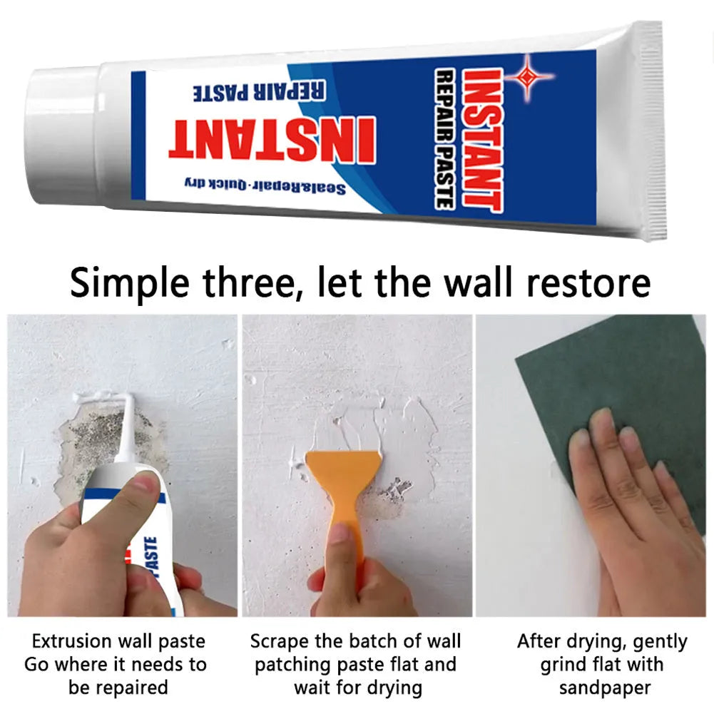 150g wall repair cream tube with water-based paintable sealant for cracks, nail holes, and wall damage