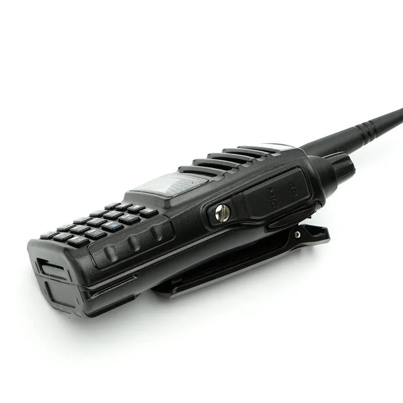 BF-UV82 8W walkie talkie black with antenna and back clip
