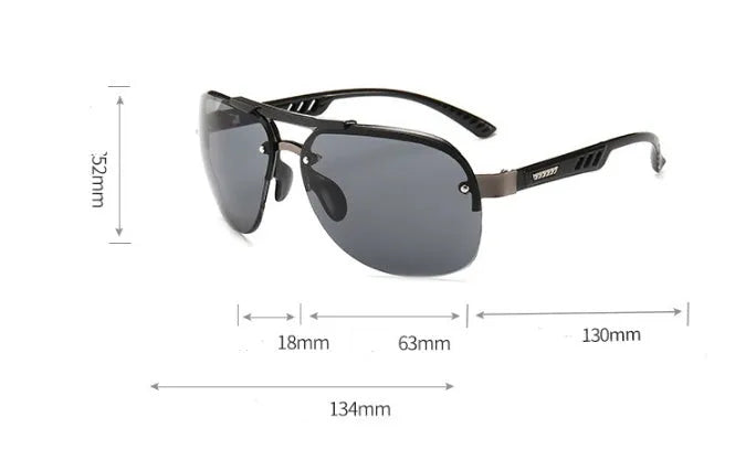 Cycling fishing sunglasses with PC frame and lenses, UV protection, in four colours including Double brown and Gray.