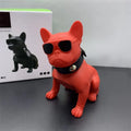 Mini full body bulldog Bluetooth wireless speaker in black, red, or white colour options