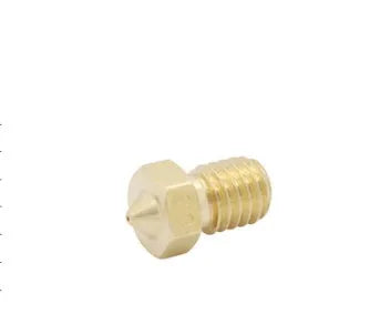 Brass 3D printer nozzle with M6 thread, 7mm x 12mm body, for 1.75mm filament