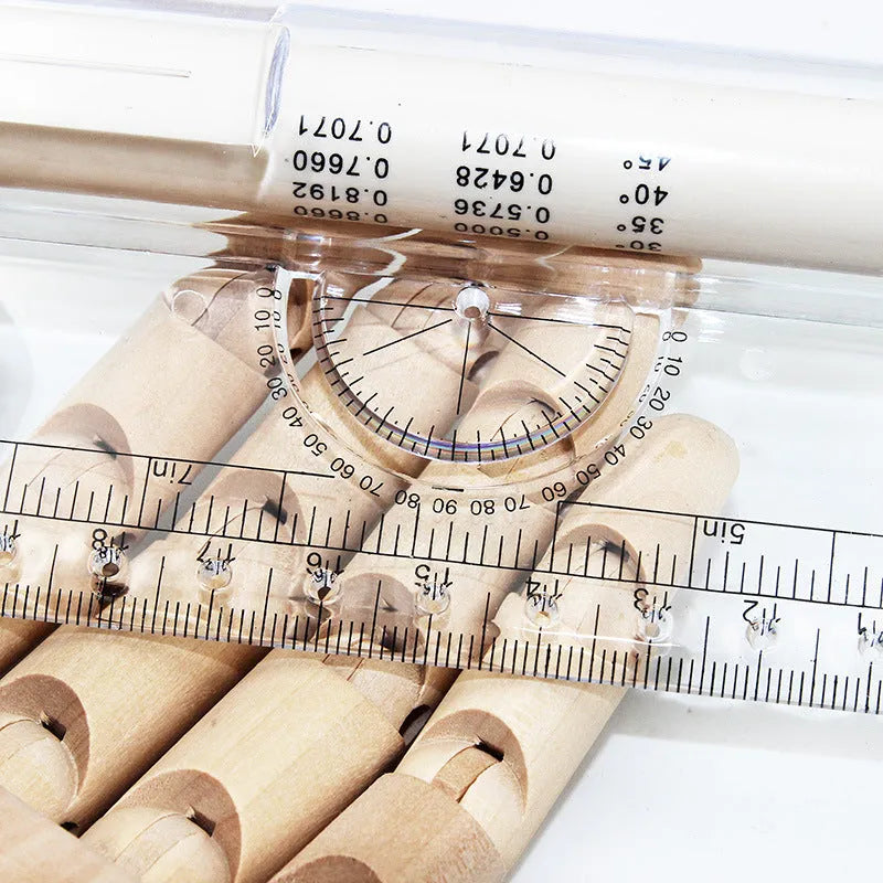 30cm plastic multifunctional rolling ruler with rollers and measuring scales