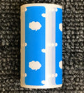 PerPage mini thermal printer paper rolls in regular, sticker, and label types with blue, pink, white, violet, and yellow options