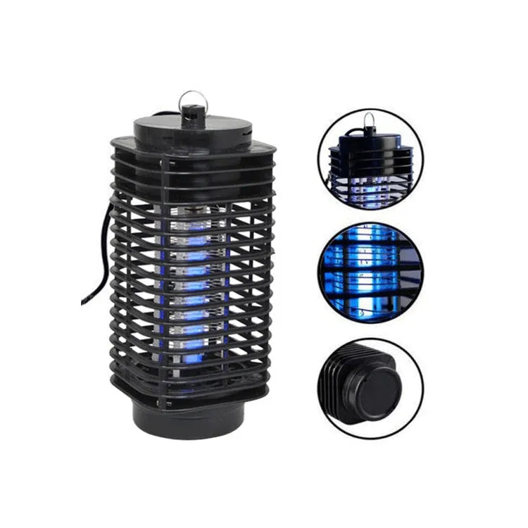 Black Hanging Electronic Mosquito Killer unit with a metal grid and UK three-pin plug.