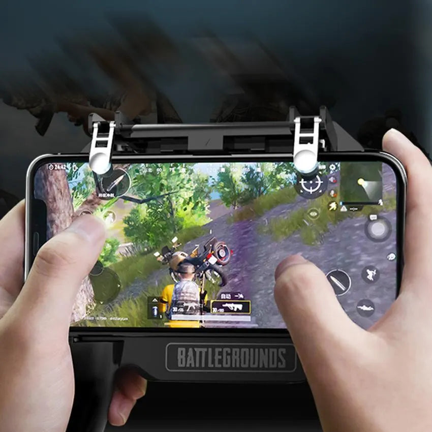 5 in 1 mobile gaming controller with fan and power bank, metal clamp for Apple and Android phones