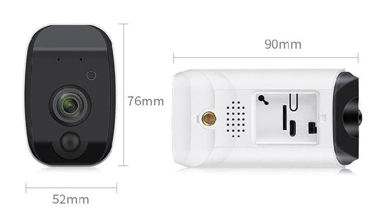 Solar powered wireless surveillance camera with PIR motion detection and 1080P HD resolution
