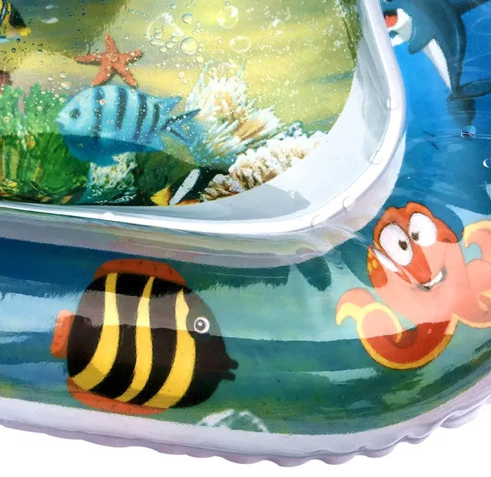 Whale design PVC water cushion baby playing pad 60x50cm for crawling and interest development
