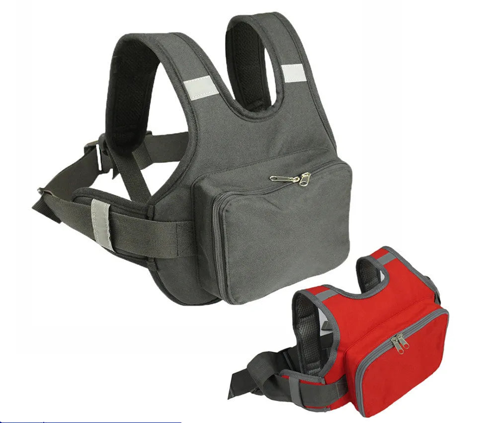 Black motorcycle back seat safety handle armrest with adjustable waistband and breathable mesh padding