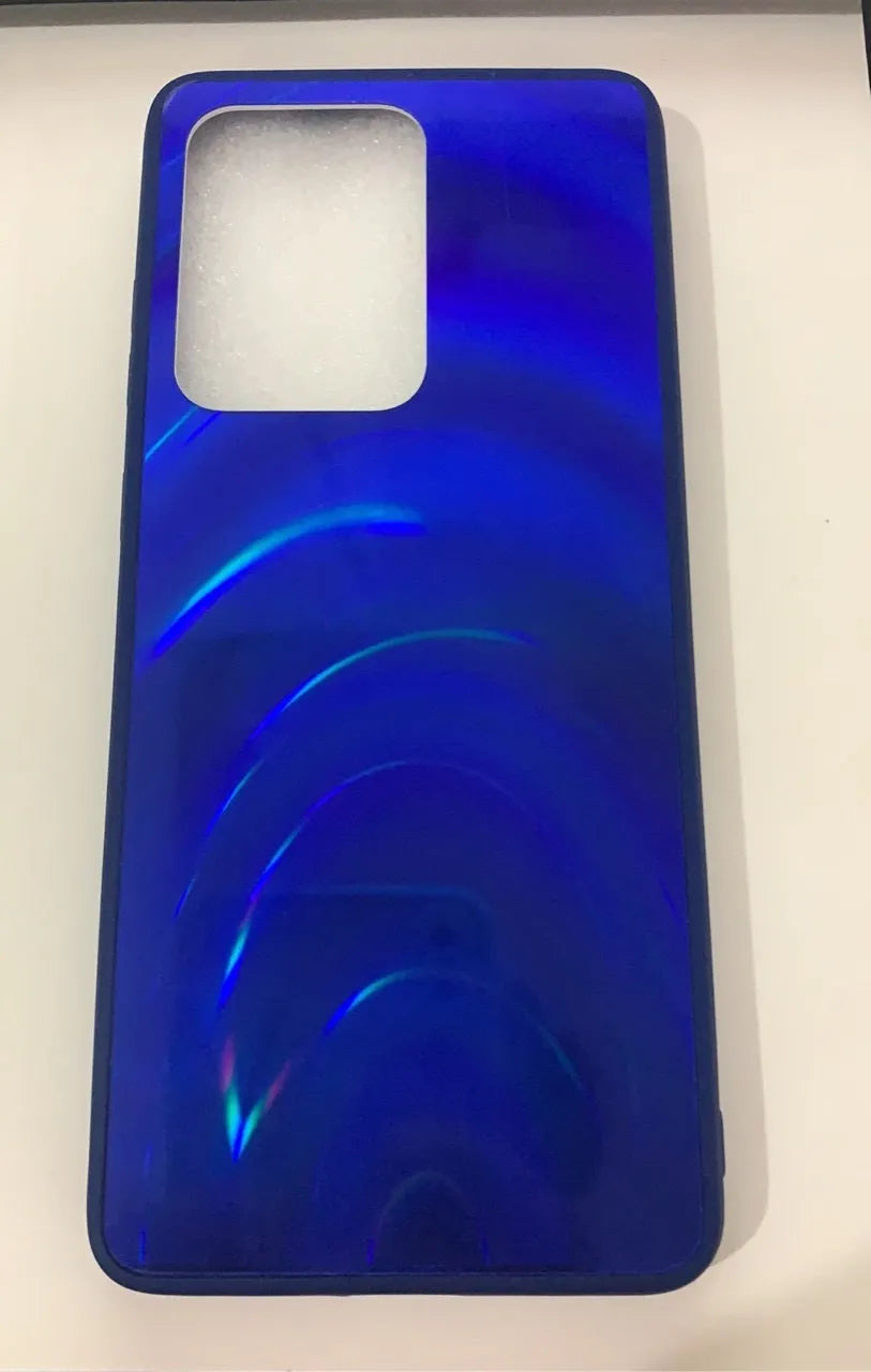 Marble design shockproof silicone phone case cover for Samsung Galaxy phones on a table.
