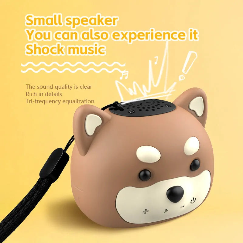 Cartoon cute owl Bluetooth speaker made of ABS silicone in brown colour