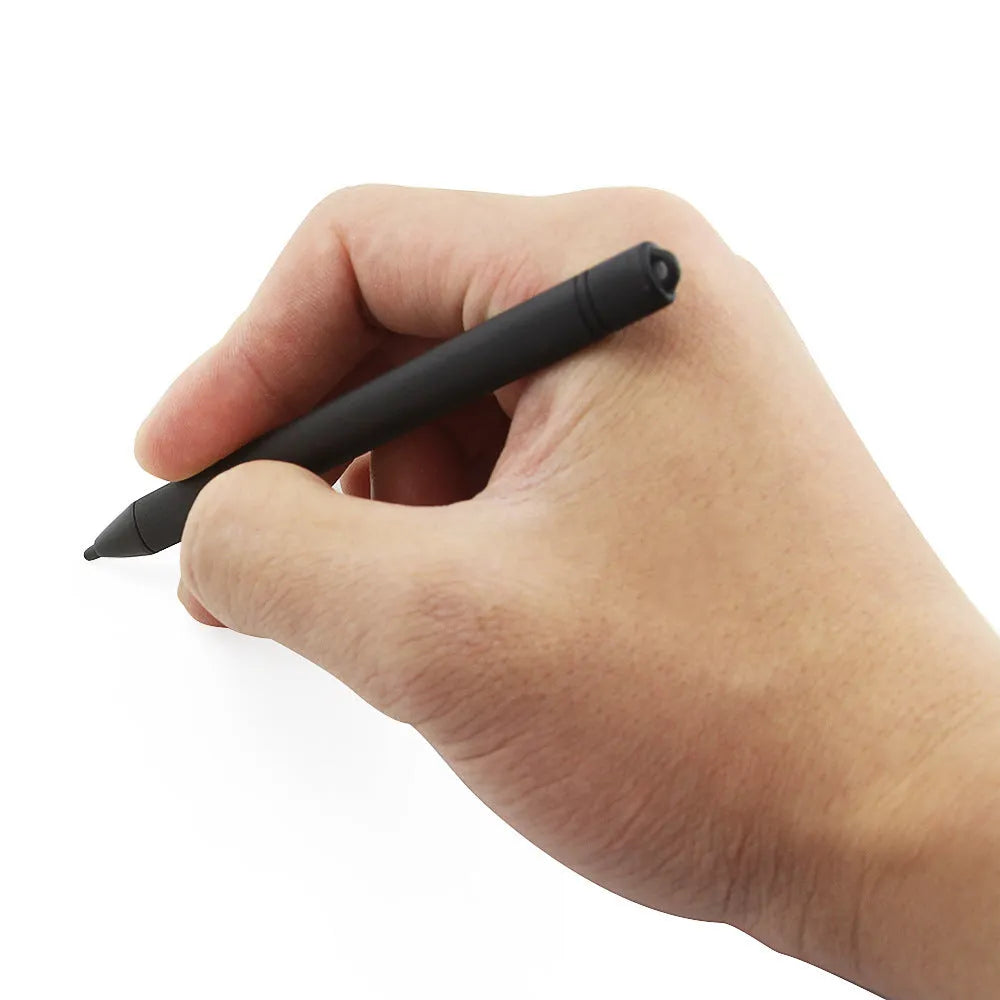 Black plastic digital tablet stylus pen 8.5 inch or 12 inch on white background