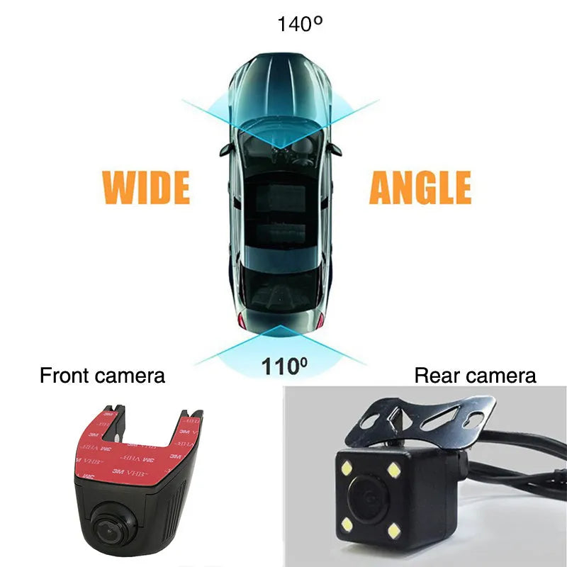 Hidden driving recorder with Sony sensor 1080P WiFi parking monitor black
