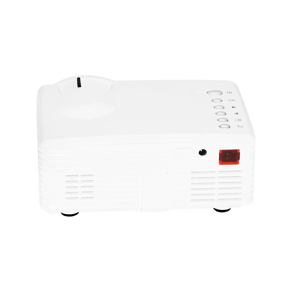 Sida SD30 compact children projector in black on table with USB cable and remote control
