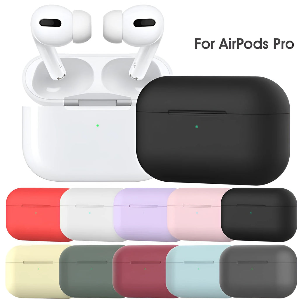 Silicone protective cover for AirPods Pro third-generation wireless headphones in multiple colour options