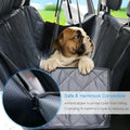 Thicken quilted waterproof pet car mat in black, 137 x 147 cm, breathable cloth seat cushion for dogs.