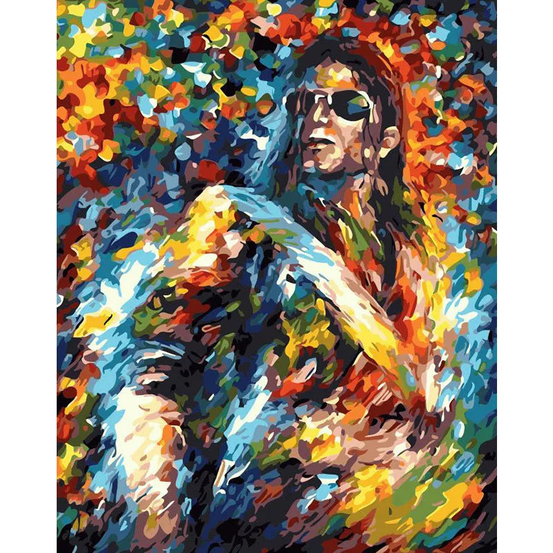 40x50 cm DIY digital painting canvas kit with brushes and hooks for body art