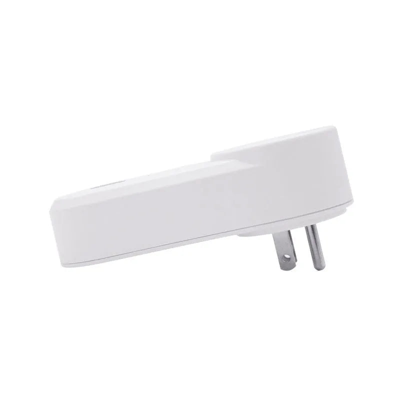 Neutral coloured WIFI smart socket with choice of UK or US plug, compatible with Tmall Genie.