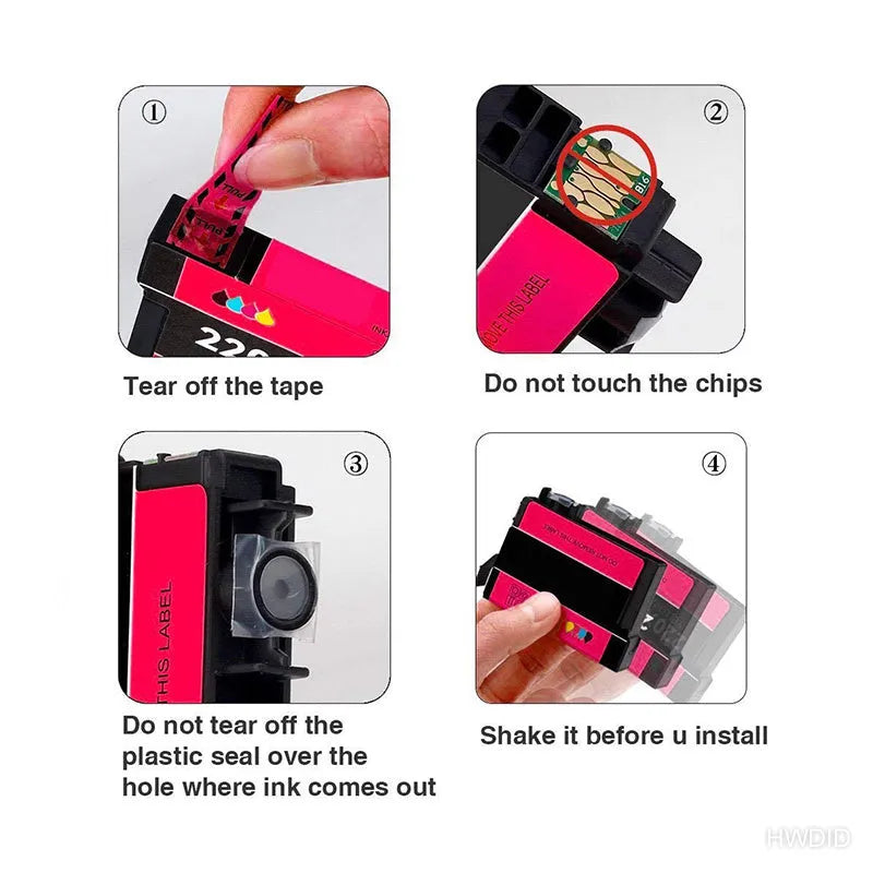 Four compatible ink cartridges for Epson Expression Home XP: black T2991XL 15ml, cyan T2992XL, magenta T2993XL and yellow T2994XL 13ml each.