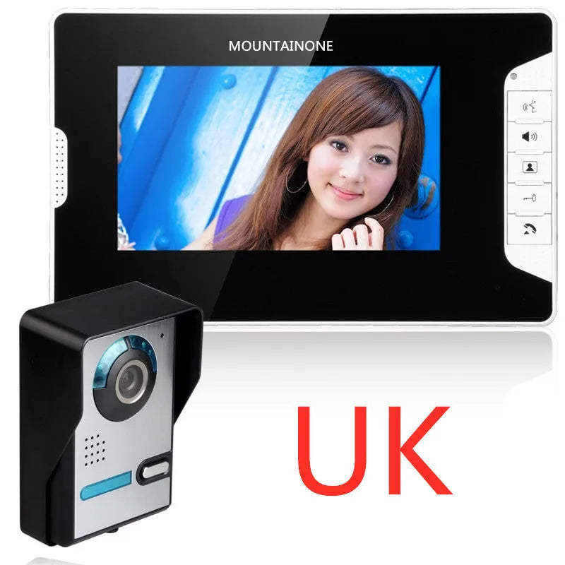 Shanyi Shida 7-inch video door phone monitor and waterproof outdoor camera unit