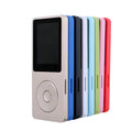 A compact 1.8-inch screen MP4 player in various colours, showing its size and display.