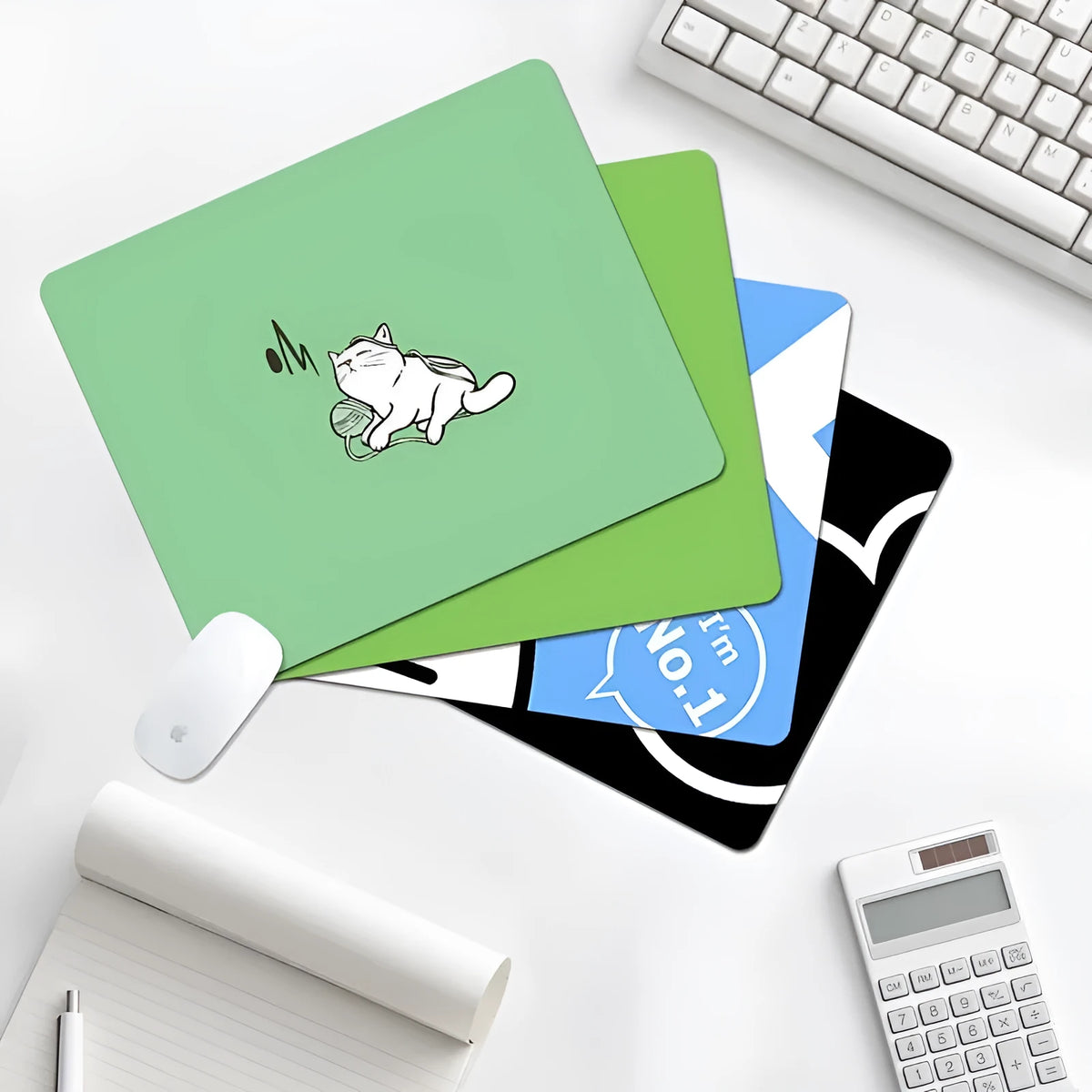 Custom mouse mat 20cm x 24cm x 3mm rubber and cloth non-slip single-sided printed pad