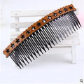 Fashion retro plastic resin hair comb in Korean style for women, available in multiple colours