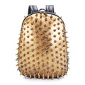 Women's oval punk rock style backpack with hollow out design and air cushion shoulder straps