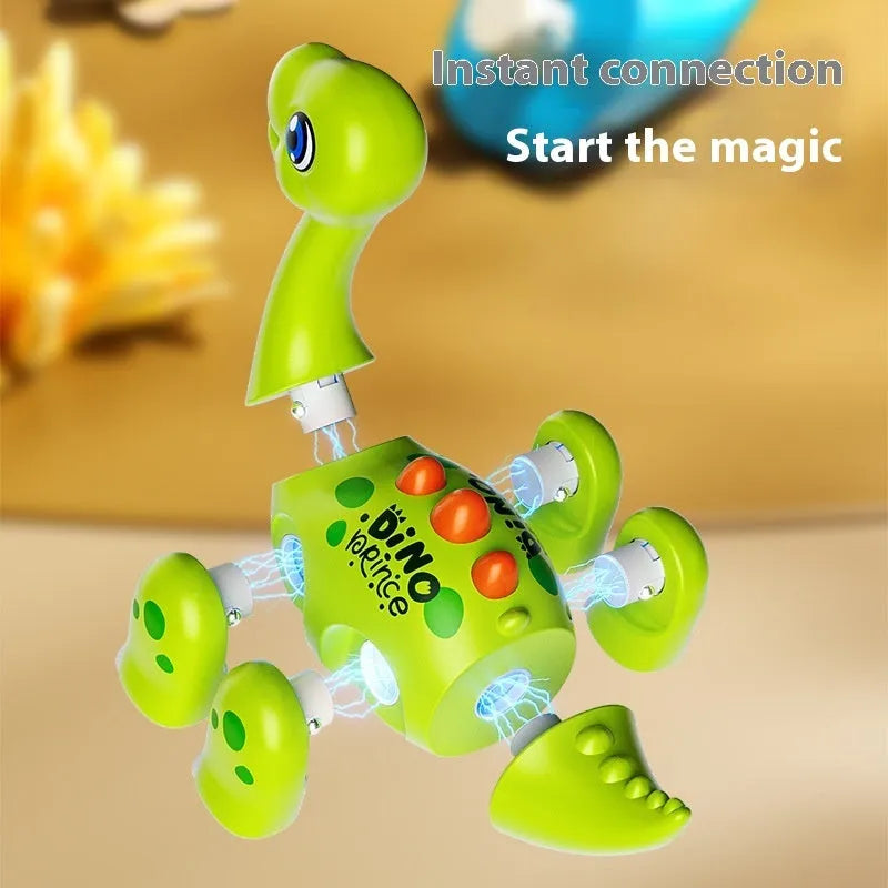 Magnetic assembly dinosaur toy in ABS, four model types with listed sizes from 15.5cm to 18cm, ages 3 plus