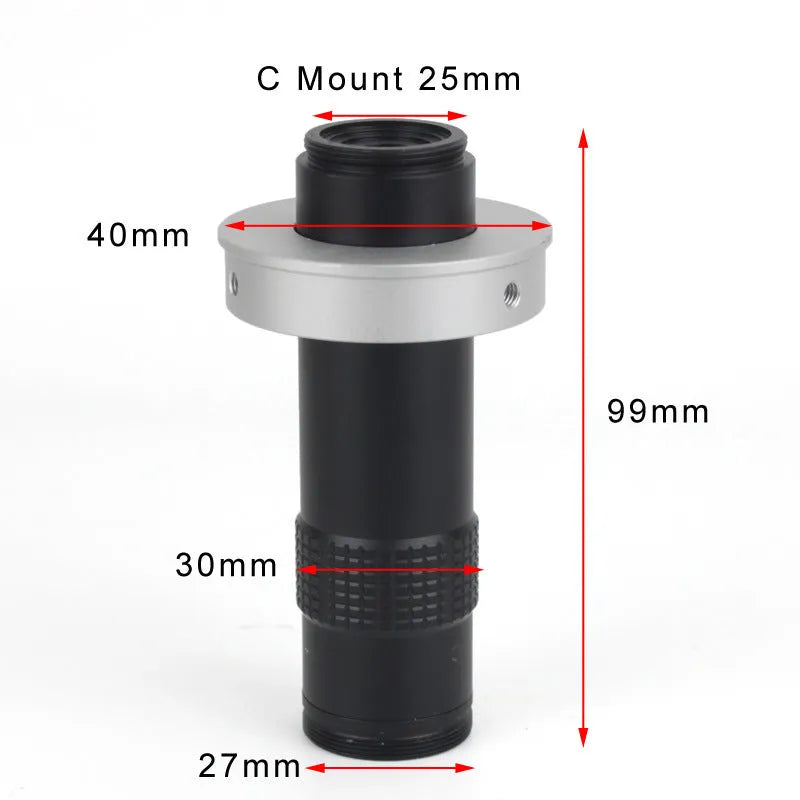 Black industrial camera monocular lens with 130 times magnification capability