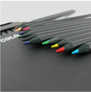 Painting pencil set with first class elm wooden shell, 3.0mm lead, 12 colours, 17.8cm length