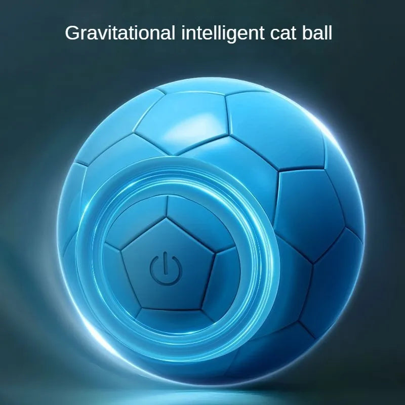 Rubber gravity cat toy ball in upgraded pink, yellow, or blue, single pack pet toy for cats