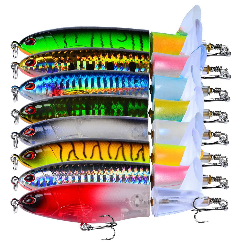 15g floating pencil propeller surface tractor lure 11cm ABS fishing bait in colour DW1222