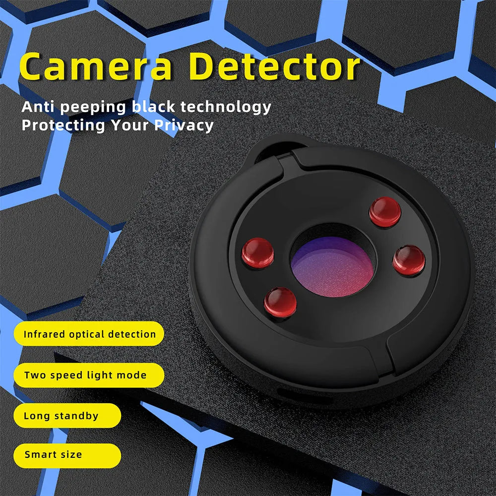 Compact infrared camera detector for finding hidden cameras with 5m range