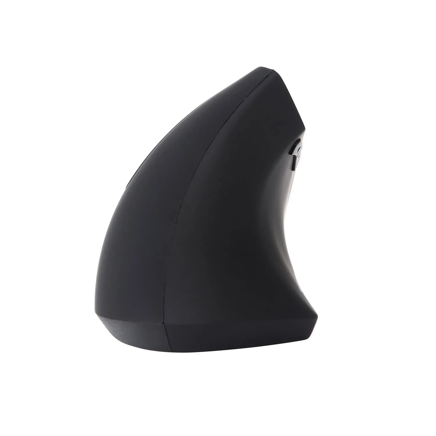 Wireless vertical left hand mouse in black with ergonomic design and thumb buttons
