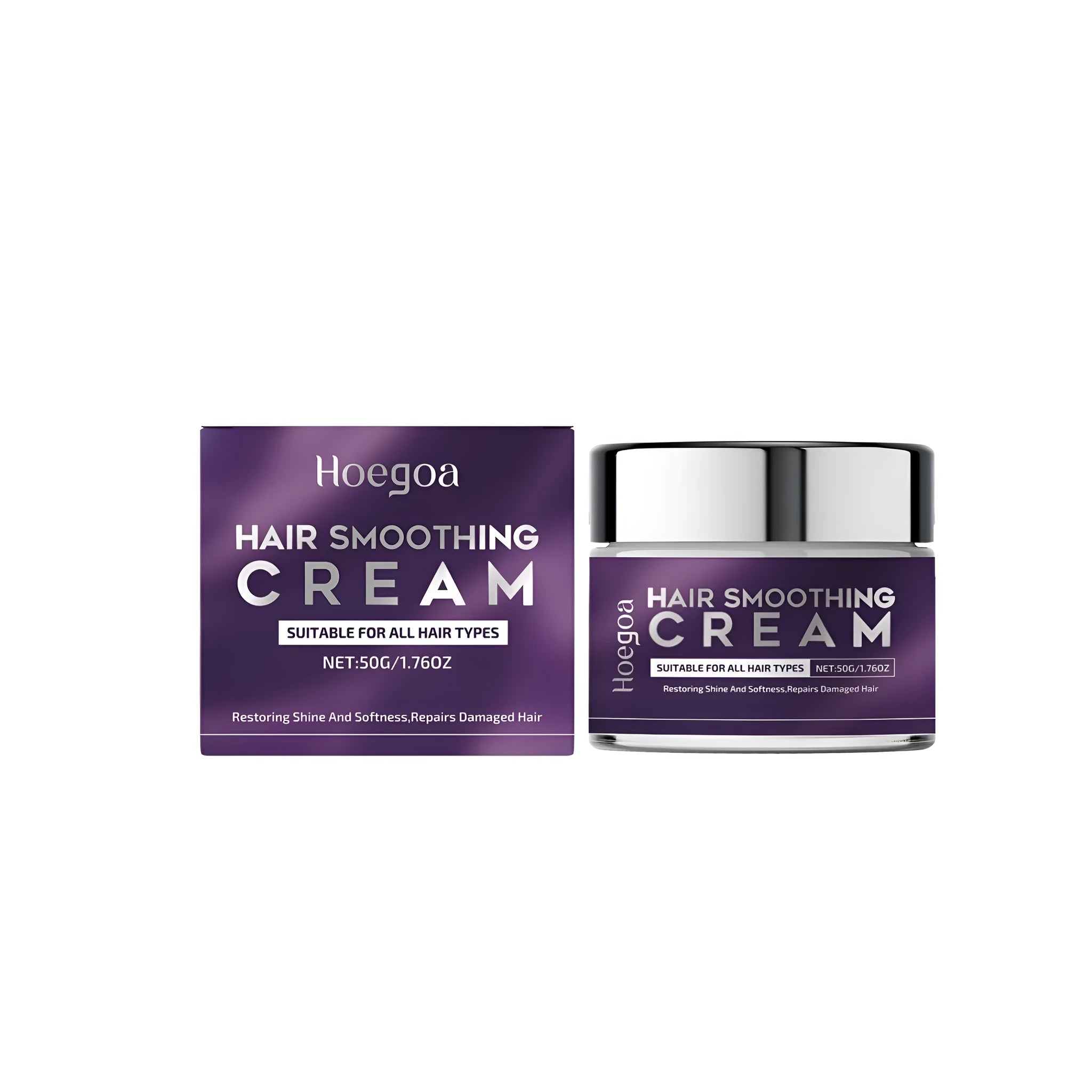 50g tube of straight hair cream with hydrolysed keratin and coconut oil for nourishing hair styling