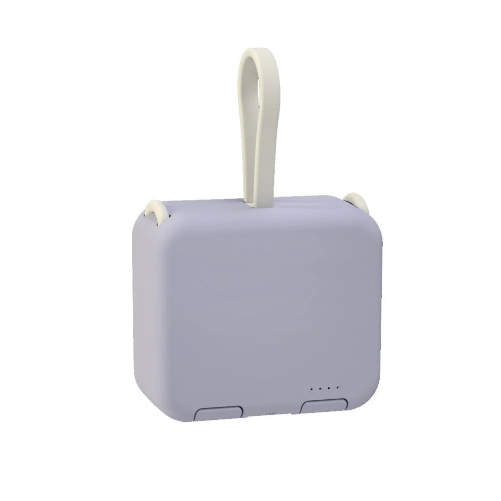 Handbag clip-on power bank with mobile phone stand function in blue, green, red or white colours