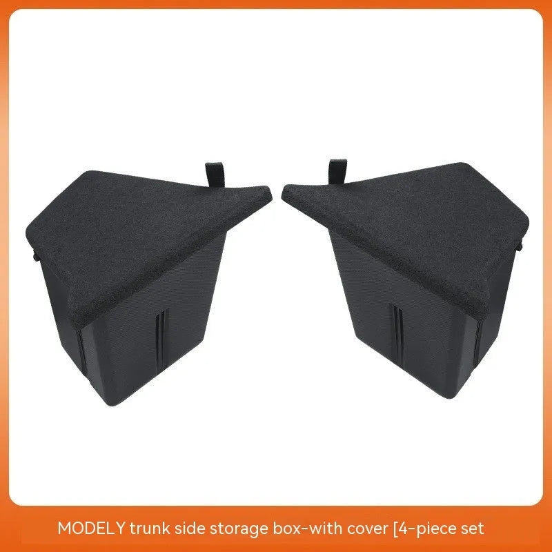 TPE and ABS storage box covers for Tesla Model Y and Model 3 boot side compartments