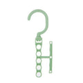 Blue revolving wardrobe hanger with five rotating branches and a top handle.