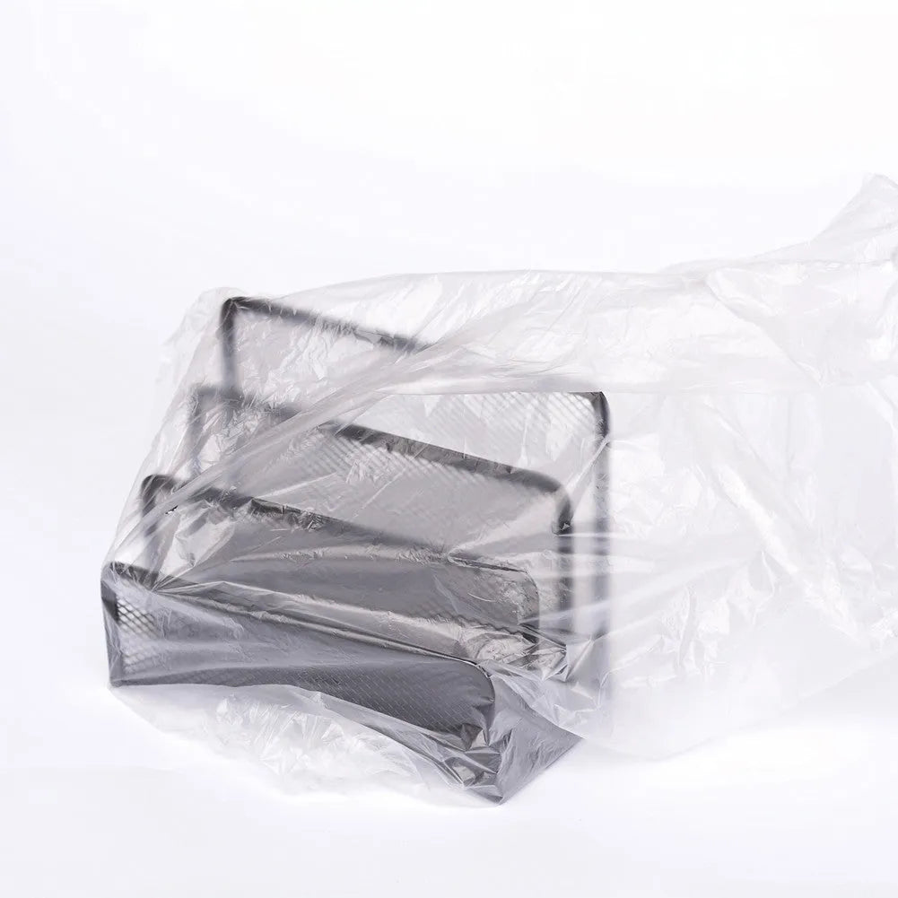 Grey mesh 3-tier letter file holder with metal frame on a desk, dimensions 170x135x78mm