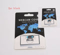 Plastic camera privacy cover for laptop tablet and mobile phone, 18.5mm x 9mm, black and white options