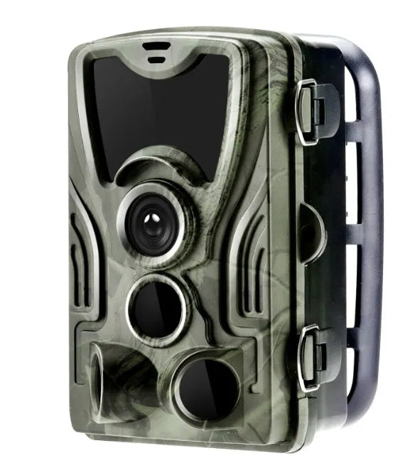 Green cellular trail camera with 16MP sensor for hunting and wildlife monitoring
