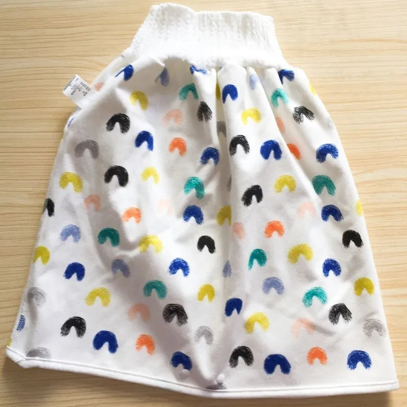Pure cotton baby diaper skirt in Dinosaur pattern, adjustable waist for 0-8 years